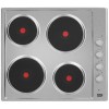 Beko 58cm 4 Zone Solid Plate Hob - Stainless Steel
