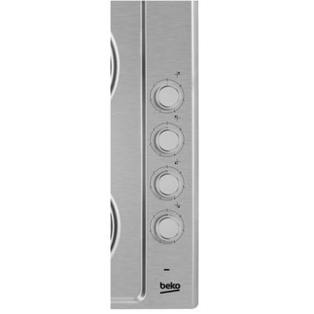 Refurbished Beko HIZE64101X 58cm 4 Zone Solid Plate Hob Stainless Steel