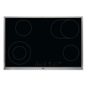 HK834060XB AEG 3000 Series 77cm 4 Zone Ceramic Hob with Stainless Steel Frame