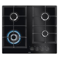 AEG 6000 Series 60cm 4 Burner Gas Hob - Black AEG 6000 Series 60cm 4 Burner Gas Hob - Black