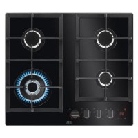 AEG 8000 Series 59cm 4 Burner Gas-on-Glass Hob - Black AEG 8000 Series 59cm 4 Burner Gas-on-Glass Hob - Black