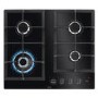 Refurbished AEG HKB64450NB 59cm 4 Burner Gas-on-Glass Hob Black