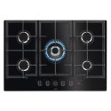 HKB75450NB AEG 8000 Series 74cm 5 Burner Gas-on-Glass Hob - Black
