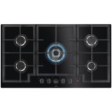 HKB95450NB AEG 8000 Series 90cm 5 Burner Gas on Glass Hob - Black