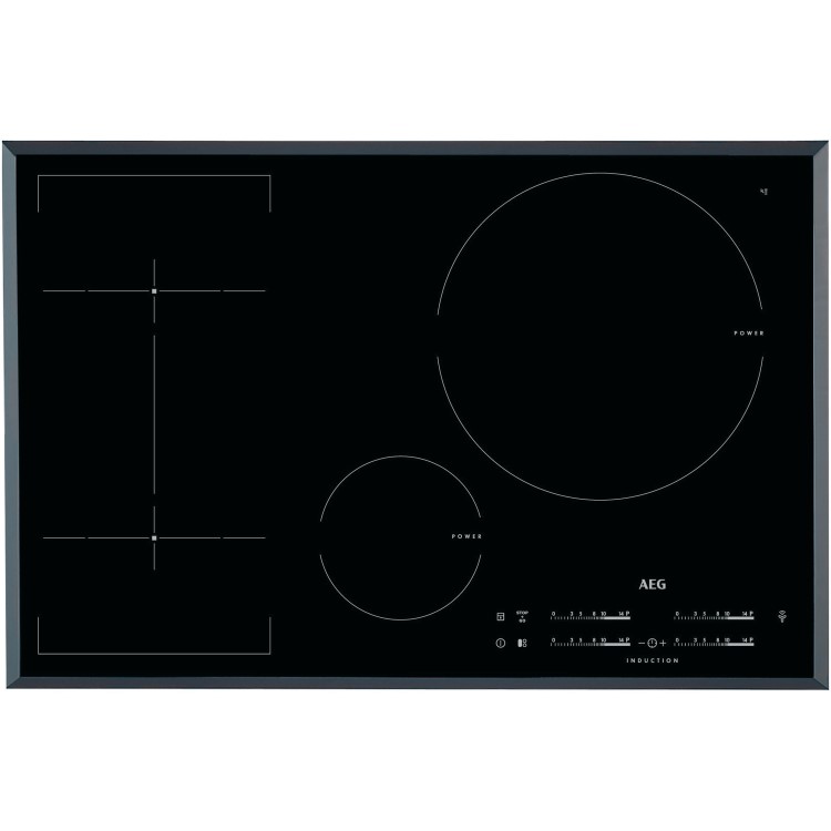 AEG HKL85410FB 80cm Four Zone Induction Hob Black With 2 MaxiSense Zones