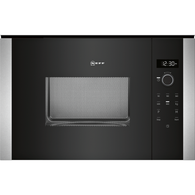 Refurbished Neff N50 HLAWD23N0B 20L 800W Compact Height Built In Microwave Stainless Steel