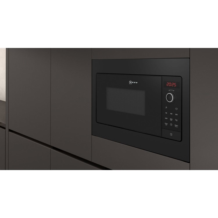 Refurbished Neff N30 HLAWG25S3B Built In 20L 800W Solo Microwave Oven Black