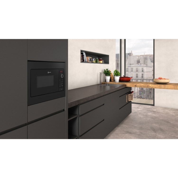 Refurbished Neff N30 HLAWG25S3B Built In 20L 800W Solo Microwave Oven Black
