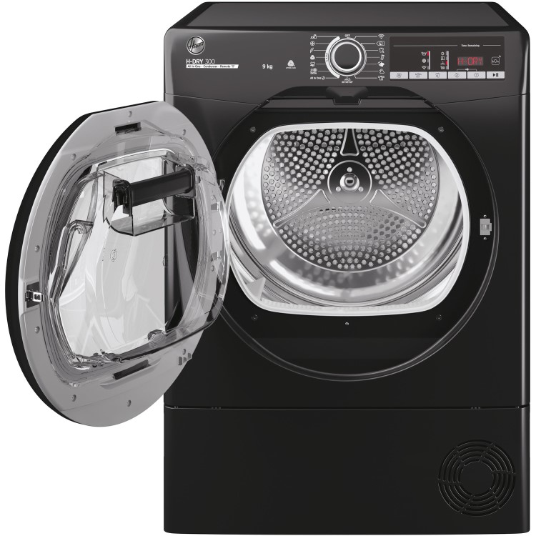 Refurbished Hoover HLEC9TCEB-80 Freestanding Condenser 9KG Tumble Dryer Black