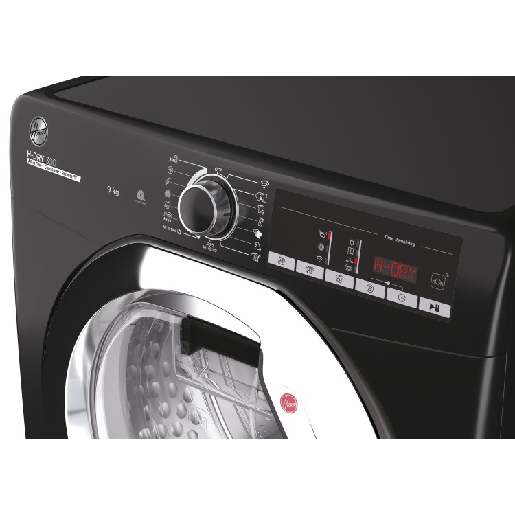 Refurbished Hoover HLEC9TCEB-80 Freestanding Condenser 9KG Tumble Dryer Black