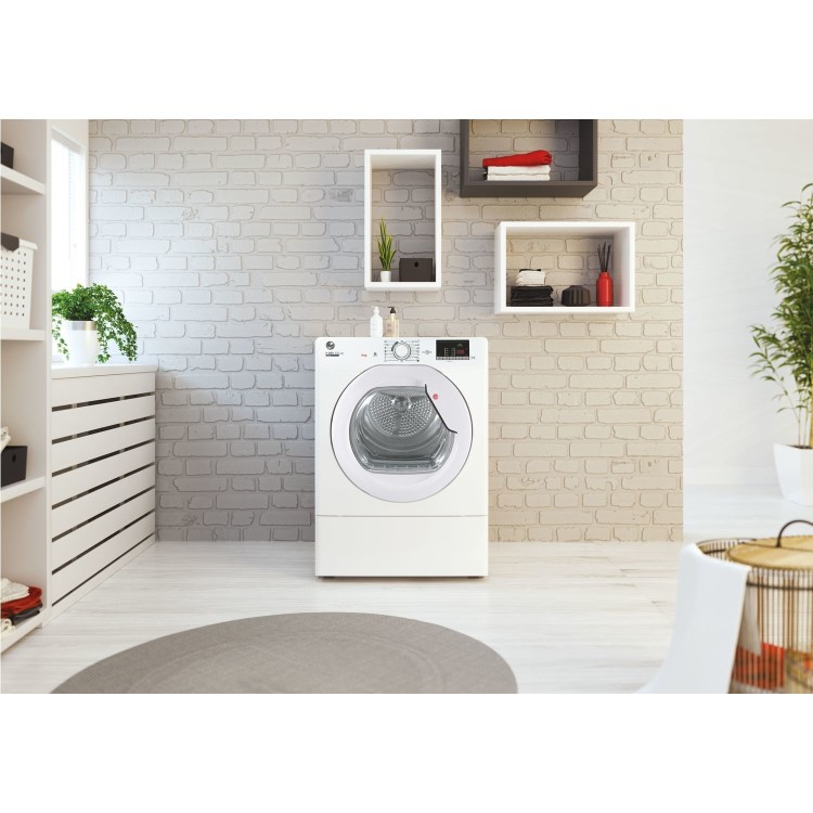 Refurbished Hoover H-Dry 300 HLEV9DG-80 Freestanding Vented 9KG Tumble Dryer White