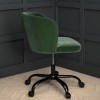 Green Velvet Pleated Swivel Office Chair - Holly