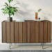 Large Walnut Modern Sideboard with 4 Doors - Helmer