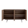 Large Walnut Modern Sideboard with 4 Doors - Helmer