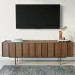 Wide Walnut TV Stand with Storage - TV's up to 70" - Helmer
