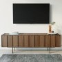 Wide Walnut TV Stand with Storage - TV's up to 70" - Helmer