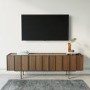 Wide Walnut TV Stand with Storage - TV's up to 70" - Helmer