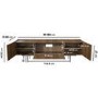 Wide Walnut TV Stand with Storage - TV's up to 70" - Helmer