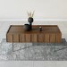 Large Walnut Coffee Table with Drawers - Helmer