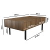 Rectangular Walnut Coffee Table with Storage - Helmer