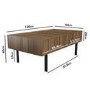 Rectangular Walnut Coffee Table with Storage - Helmer