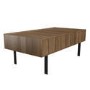 Rectangular Walnut Coffee Table with Storage - Helmer