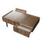 Rectangular Walnut Coffee Table with Storage - Helmer