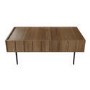 Rectangular Walnut Coffee Table with Storage - Helmer