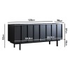 Small Black Oak TV Stand with Storage - TV&#39;s up to 50&quot; - Helmer