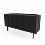 Black Corner TV Stand with Storage - Helmer