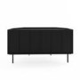 Black Corner TV Stand with Storage - Helmer