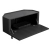 Black Corner TV Stand with Storage - Helmer