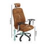 Tan Faux Leather Executive High Back Office Chair - Harlan