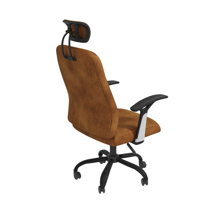 Tan Faux Leather Executive High Back Office Chair - Harlan