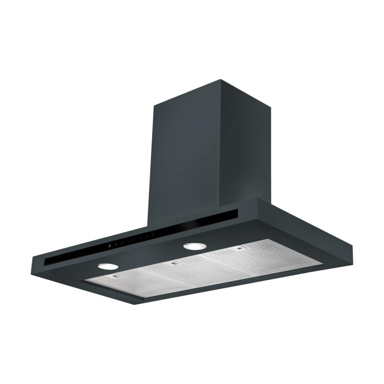 Refurbished Rangemaster Hi-Lite Flat HLTHDS110SL 110cm Chimney Cooker Hood Slate Grey