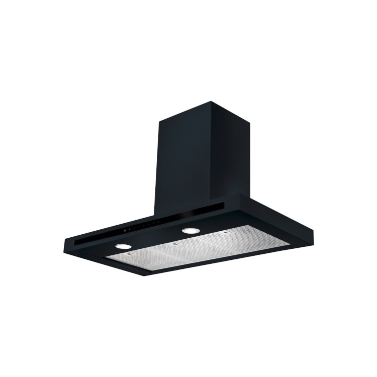 Rangemaster Hi-Lite Slimline 90cm Chimney Cooker Hood - Black