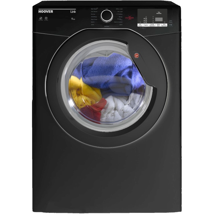 Refurbished Hoover HLV9DGB-80 9kg Freestanding Vented Tumble Dryer - Black