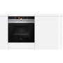 Refurbished Siemens iQ700 HM656GNS6B 60cm Single Built In Electric Oven With Microwave Black And Stainless Steel