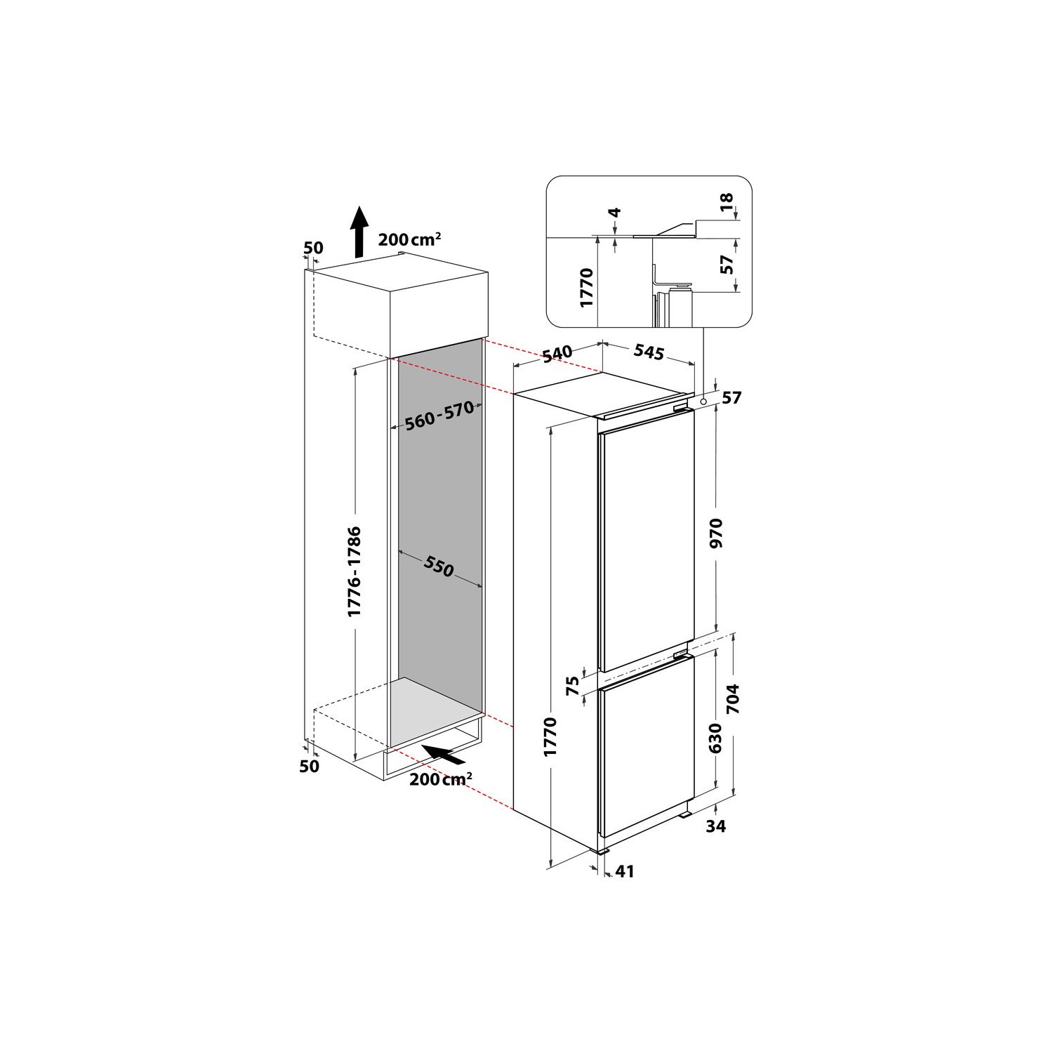 Hotpoint 255 Litre 70 30 Integrated Fridge Freezer Page 1 BuyItDirect.ie