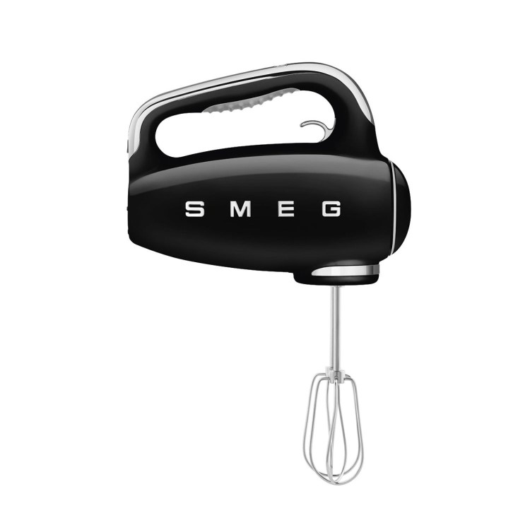 Smeg Hand Mixer 50’s Style Black Electric Hand Mixer with Accessories - HMF01BLUK