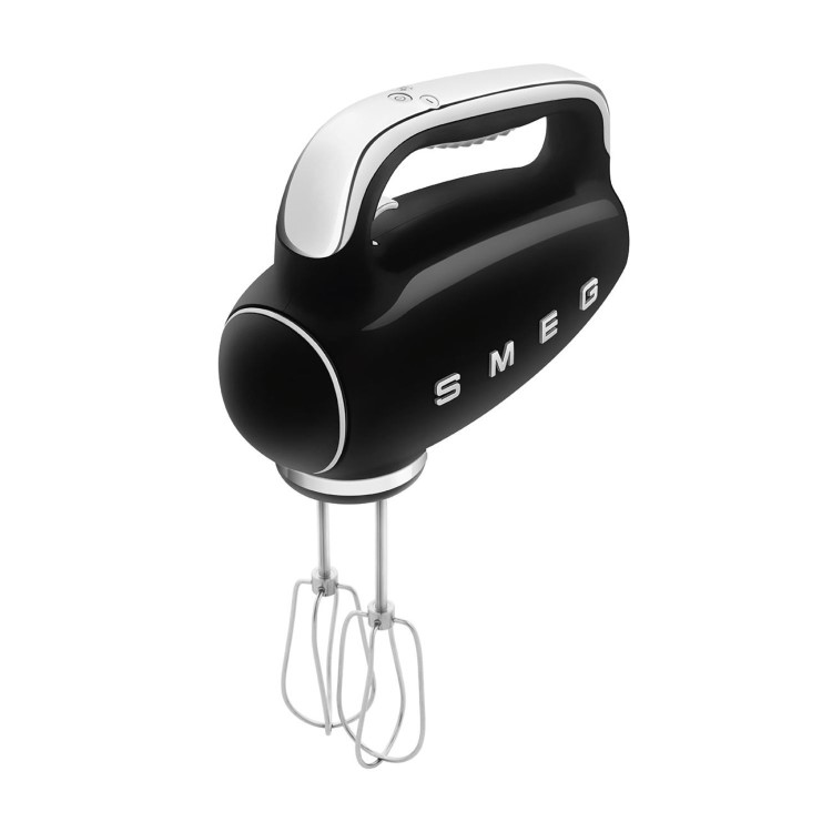 Smeg Hand Mixer 50’s Style Black Electric Hand Mixer with Accessories - HMF01BLUK