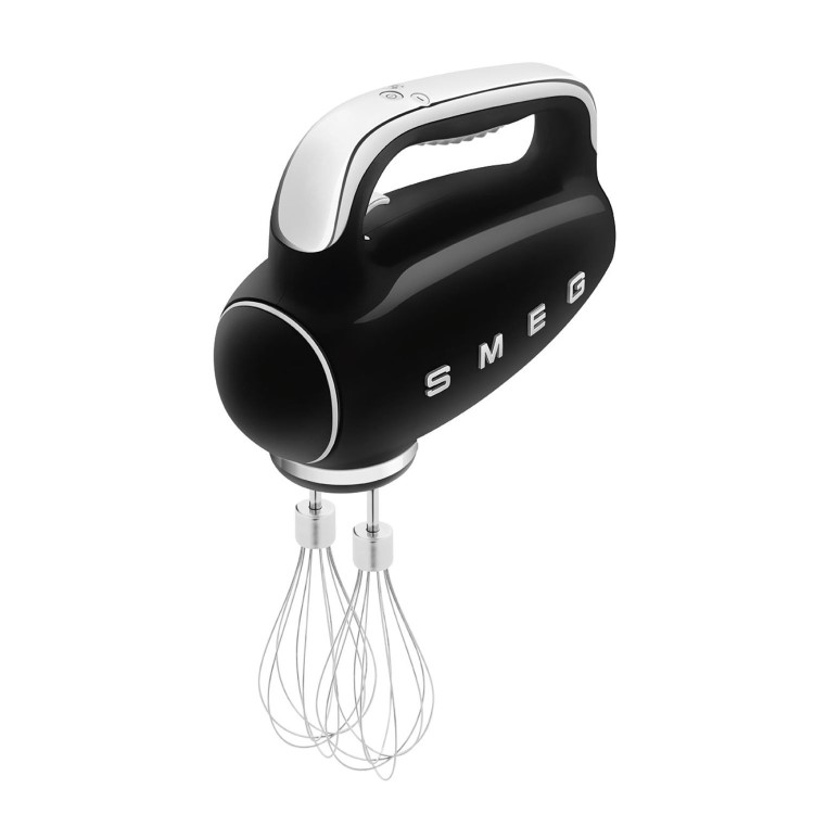 Smeg Hand Mixer 50’s Style Black Electric Hand Mixer with Accessories - HMF01BLUK