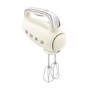 Smeg Hand Mixer 50’s Style Cream Electric Hand Mixer with Accessories - HMF01CRUK