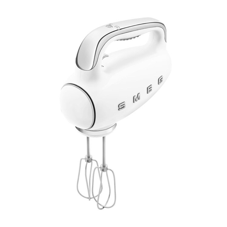 Smeg Hand Mixer 50’s Style White Electric Hand Mixer with Accessories - HMF01WHUK