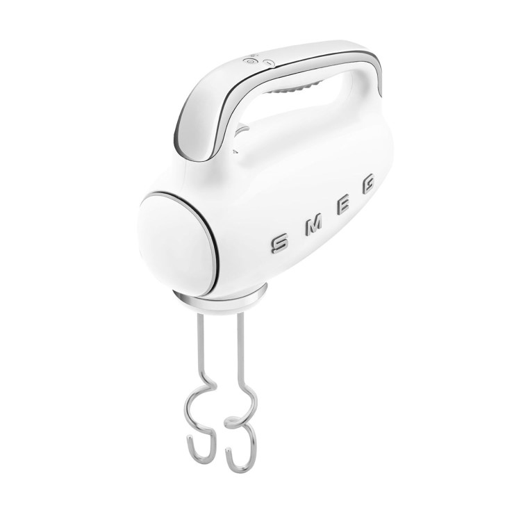 Smeg Hand Mixer 50’s Style White Electric Hand Mixer with Accessories - HMF01WHUK