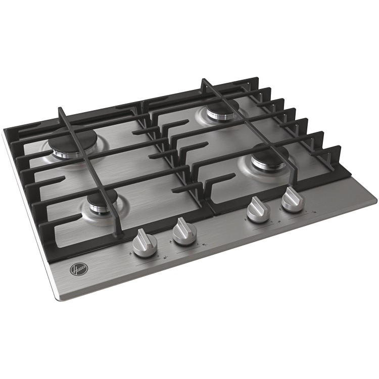 Hoover HMK6GRK3X 60cm 4 Burner Gas Hob - Stainless Steel