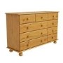 Wide Pine Chest of 9 Drawers - Hamilton