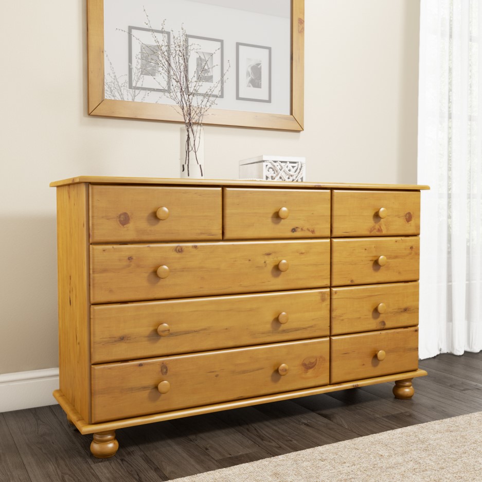 Hamilton 2+3+4 Wide Chest of Drawers in Pine BuyItDirect.ie