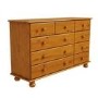 Wide Pine Chest of 9 Drawers - Hamilton