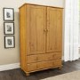 Hamilton 2 Door 2 Drawer Combi Short Wardrobe in Pine